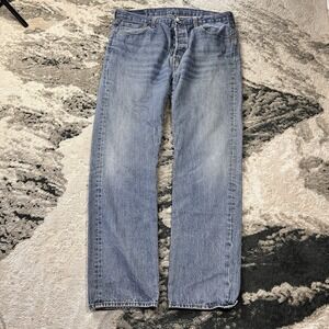 Vintage Levi's 501 Original Fit Button Fly Jeans Light Wash W38 L34